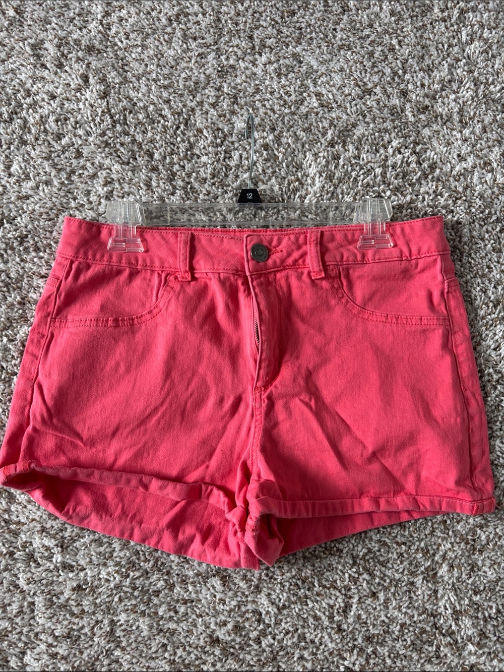 SO Coral-Pink High Waist Junior’s Shorts